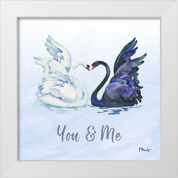 Brent, Paul 26x26 White Modern Wood Framed Museum Art Print Titled - Love Birds II