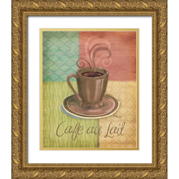 Brent, Paul 26x31 Gold Ornate Wood Framed with Double Matting Museum Art Print Titled - Quattro Coffee II