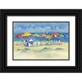 thumbnail image 1 of Brent, Paul 32x23 Black Ornate Wood Framed with Double Matting Museum Art Print Titled - Watercolor Beach, 1 of 4