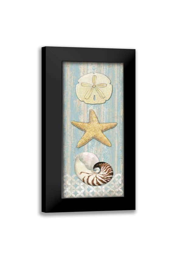 Brent, Paul 8x14 Black Modern Framed Museum Art Print Titled - Spa Shells Vertical I