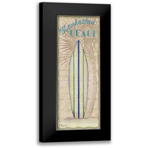 Brent, Paul 9x18 Black Modern Framed Museum Art Print Titled - Surf Panel II