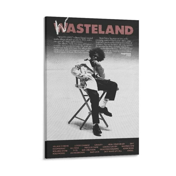 Brent Poster Wasteland Music Album Cover Signed Canvas Wall Art For Room Aesthetic And Decor Poster For Bedroom Office Home Dorm Kitchen Bathroom Decor