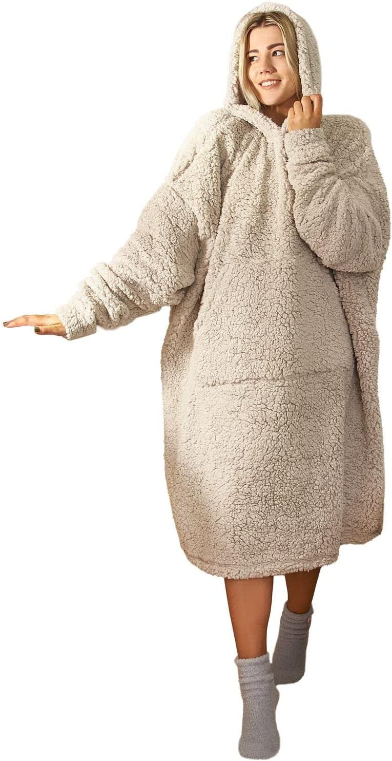 Teddy Fleece, Oversized Blanket Hoodie