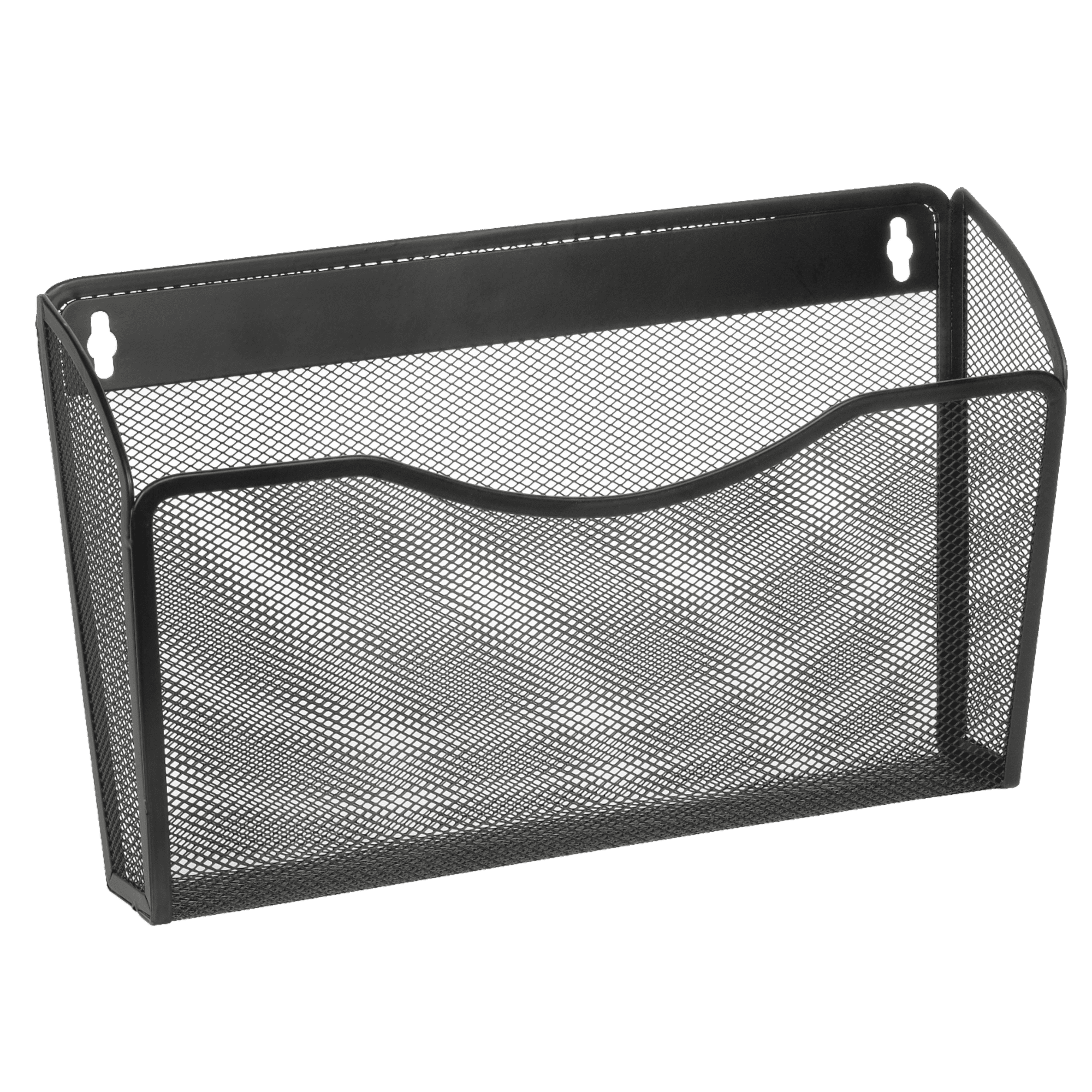 Black Mesh Metal Wall-Mounted Letter File Organizer
