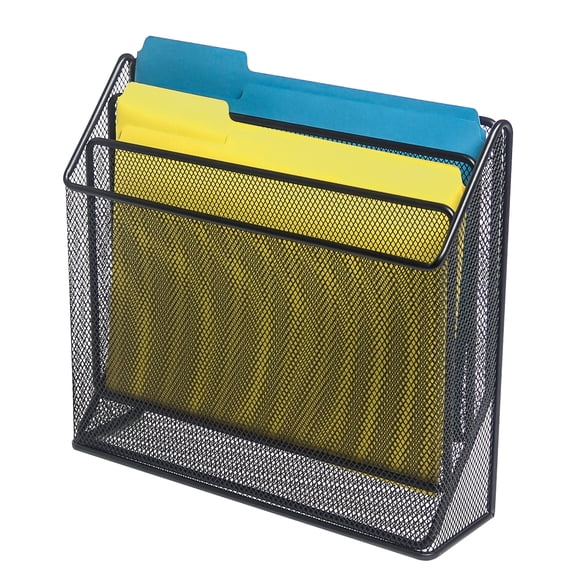 Brenton Studio Metro Mesh 3-Tier Organizer, 11 1/2"H x 12 3/4"W x 3 1/2"D, Black