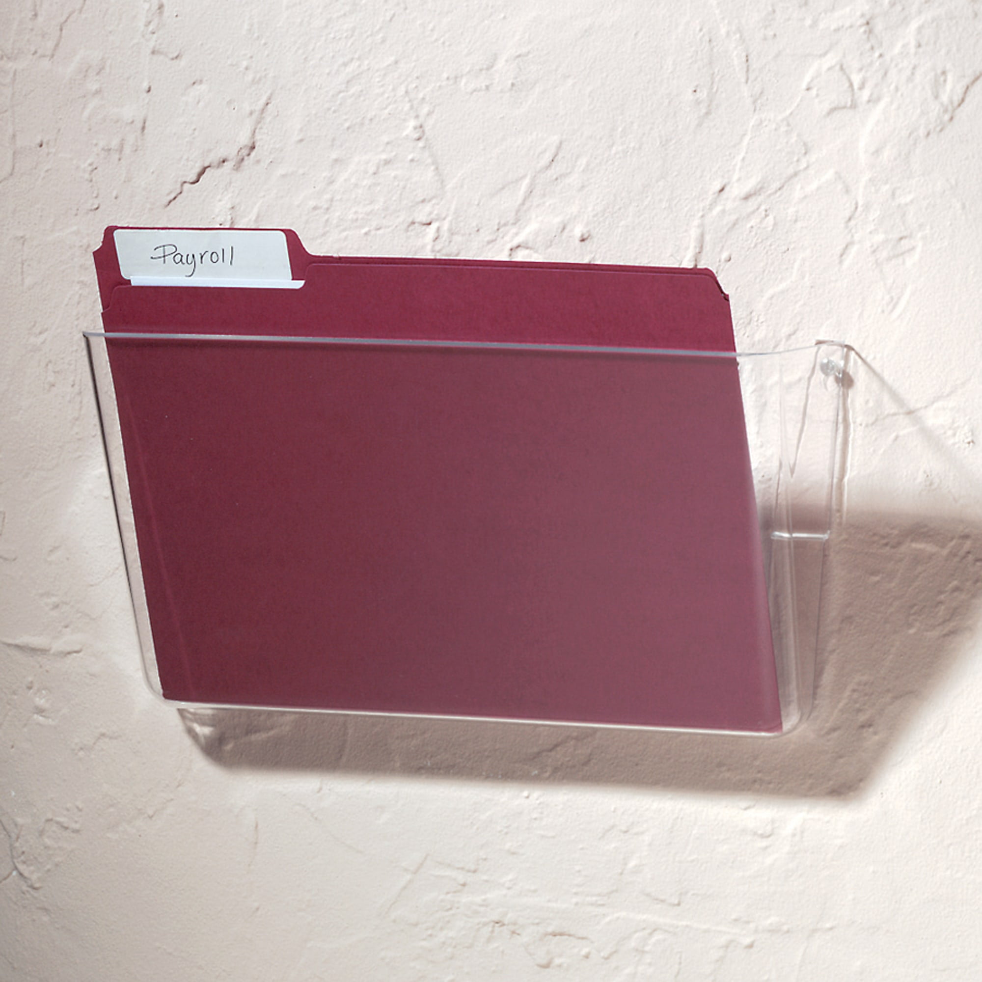 Clear Acrylic Letter Size Wall Pocket Organizer