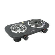 Brentwood 1,500-Watt Double Electric Burner Black
