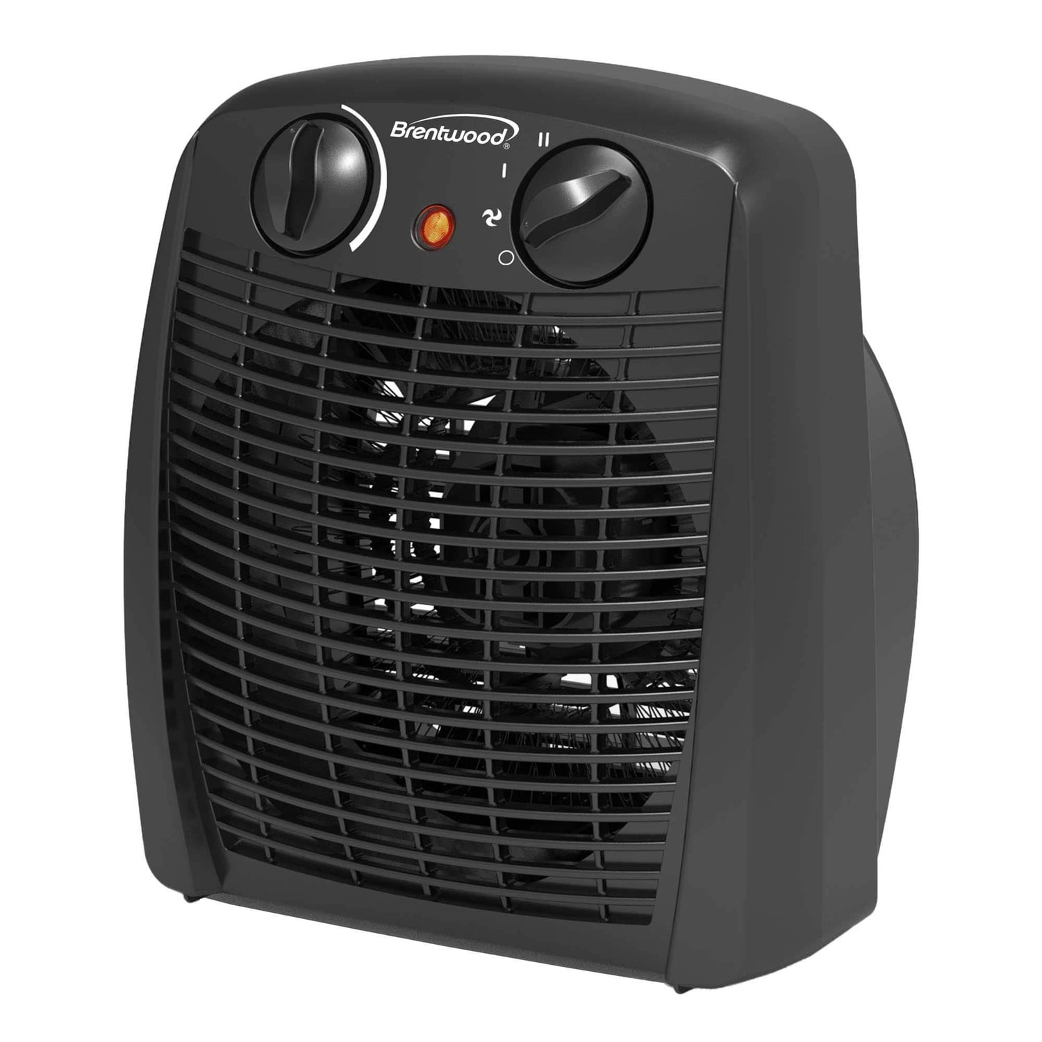 Brentwood 1,500-Watt-Max Portable Electric Space Heater and Fan, Black, H-F305BK