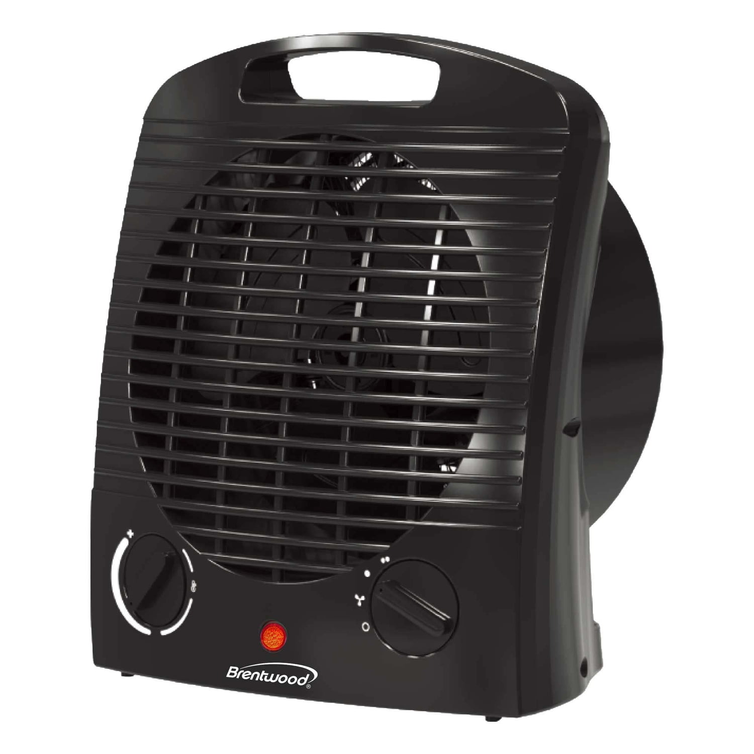 Brentwood 1,500-Watt-Max Portable Electric Space Heater and Fan, Black, H-F306BK