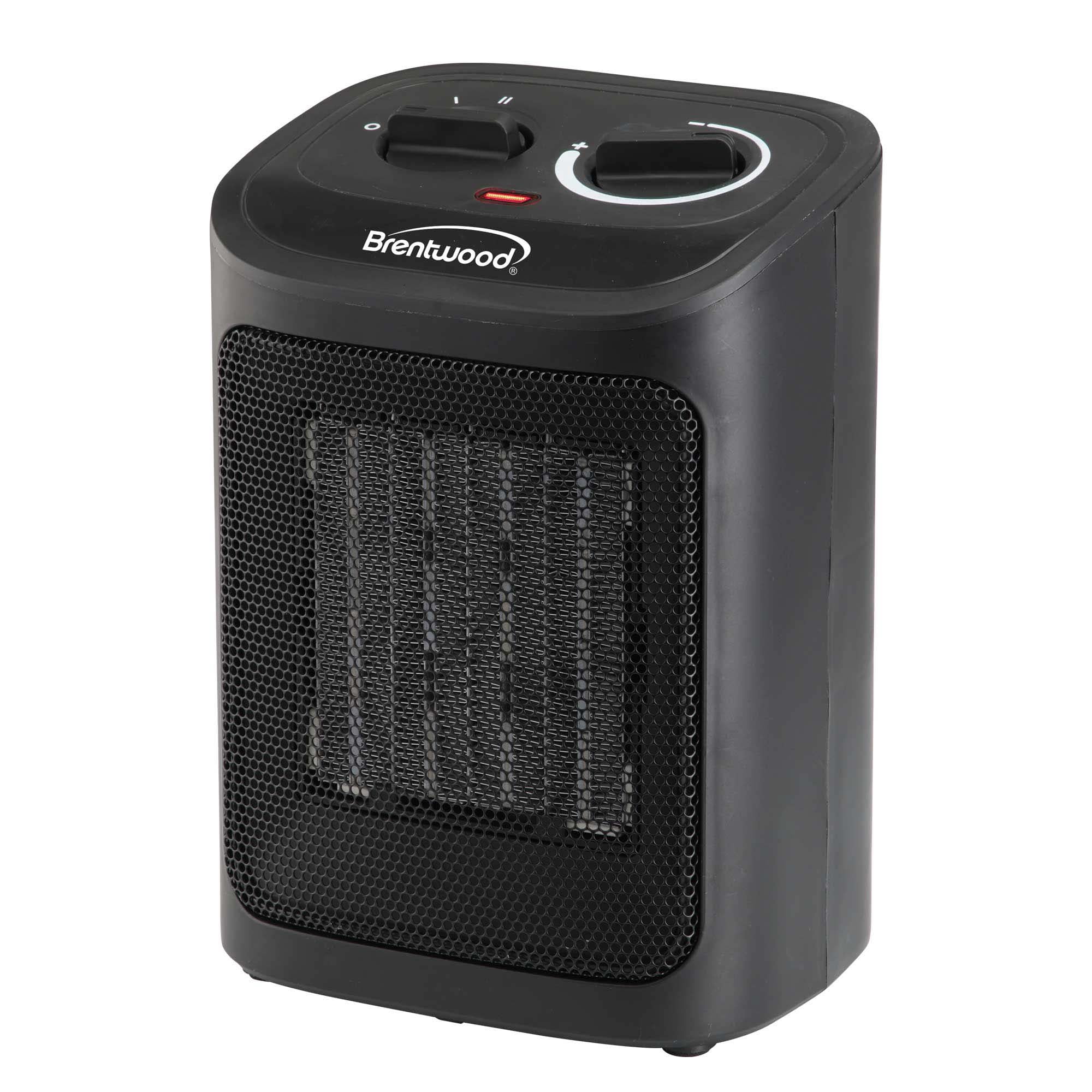 Brentwood 1,500-Watt-Max Portable Ceramic Space Heater and Fan, Black, H-C1603BK