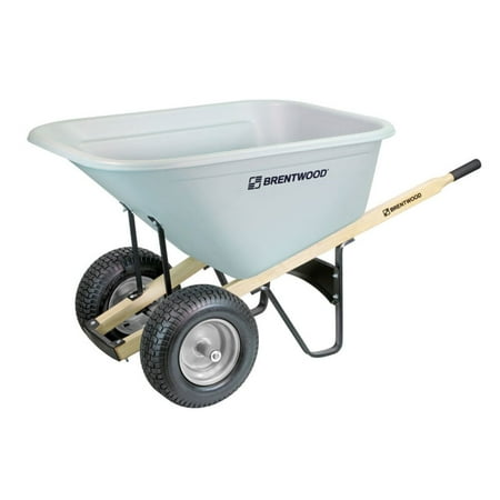 Brentwood 10 Cube Hdpe Double Wheel Wheelbarrow - Bw10D