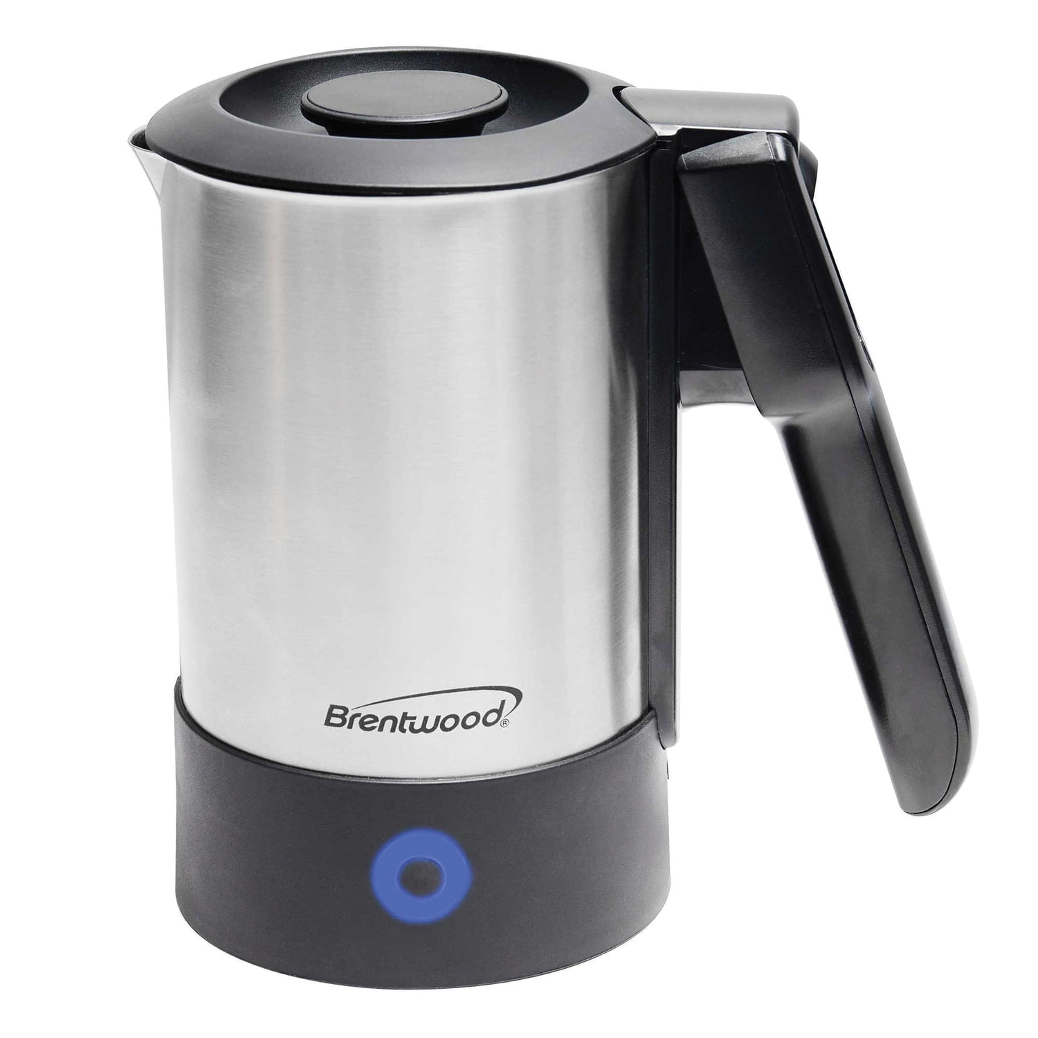 Brentwood 1000-Watt 20-Oz. Dual-Voltage Stainless Steel Electric Travel Kettle, Automatic Shutoff