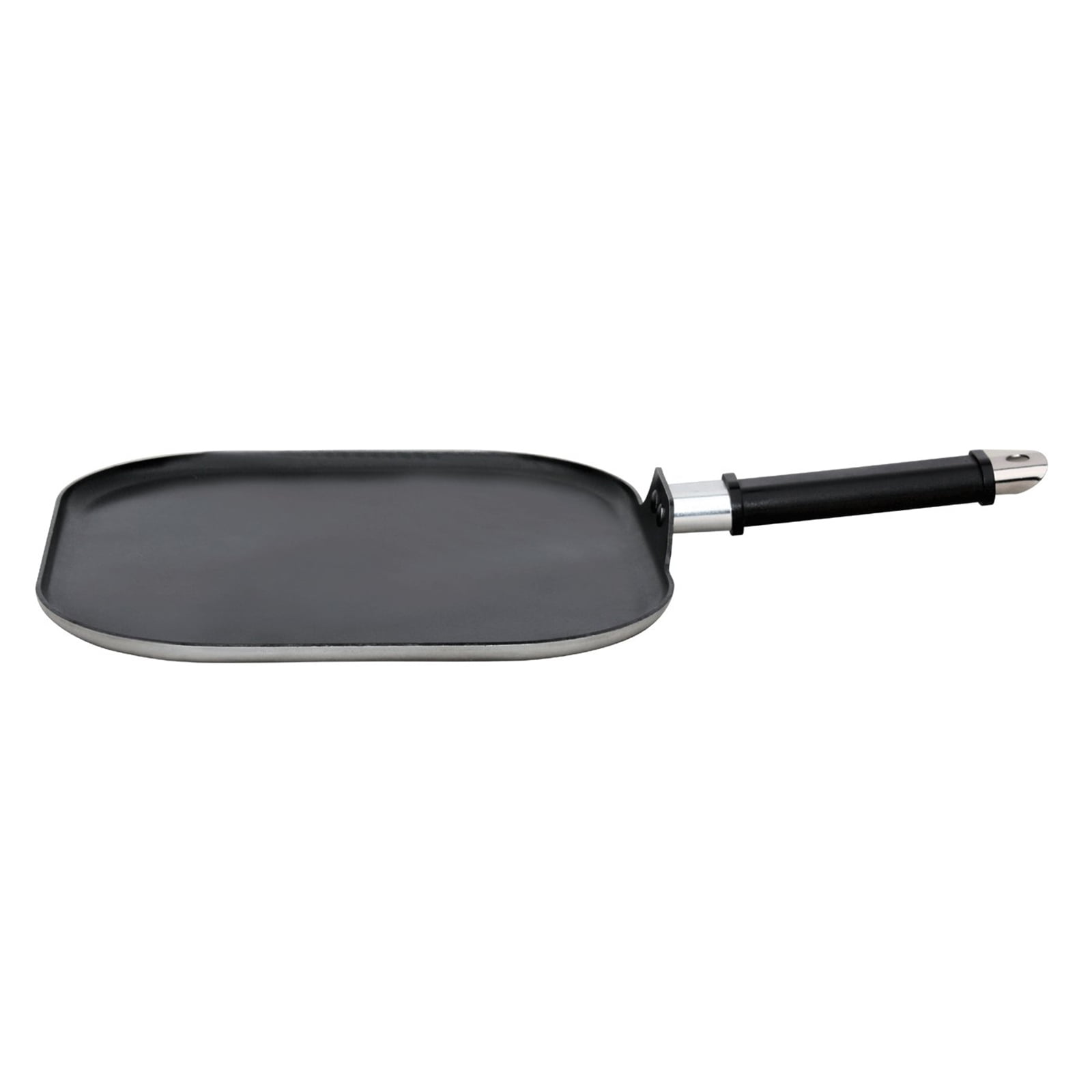 11'' Black Non-Stick Aluminum Griddle with Silicone Handle
