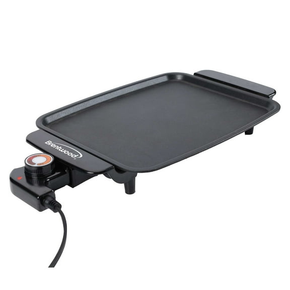 Brentwood 12-In. x 10-In. 1,200-Watt Electric Griddle with Ceramic Non-Stick Coating, Black, TS-810