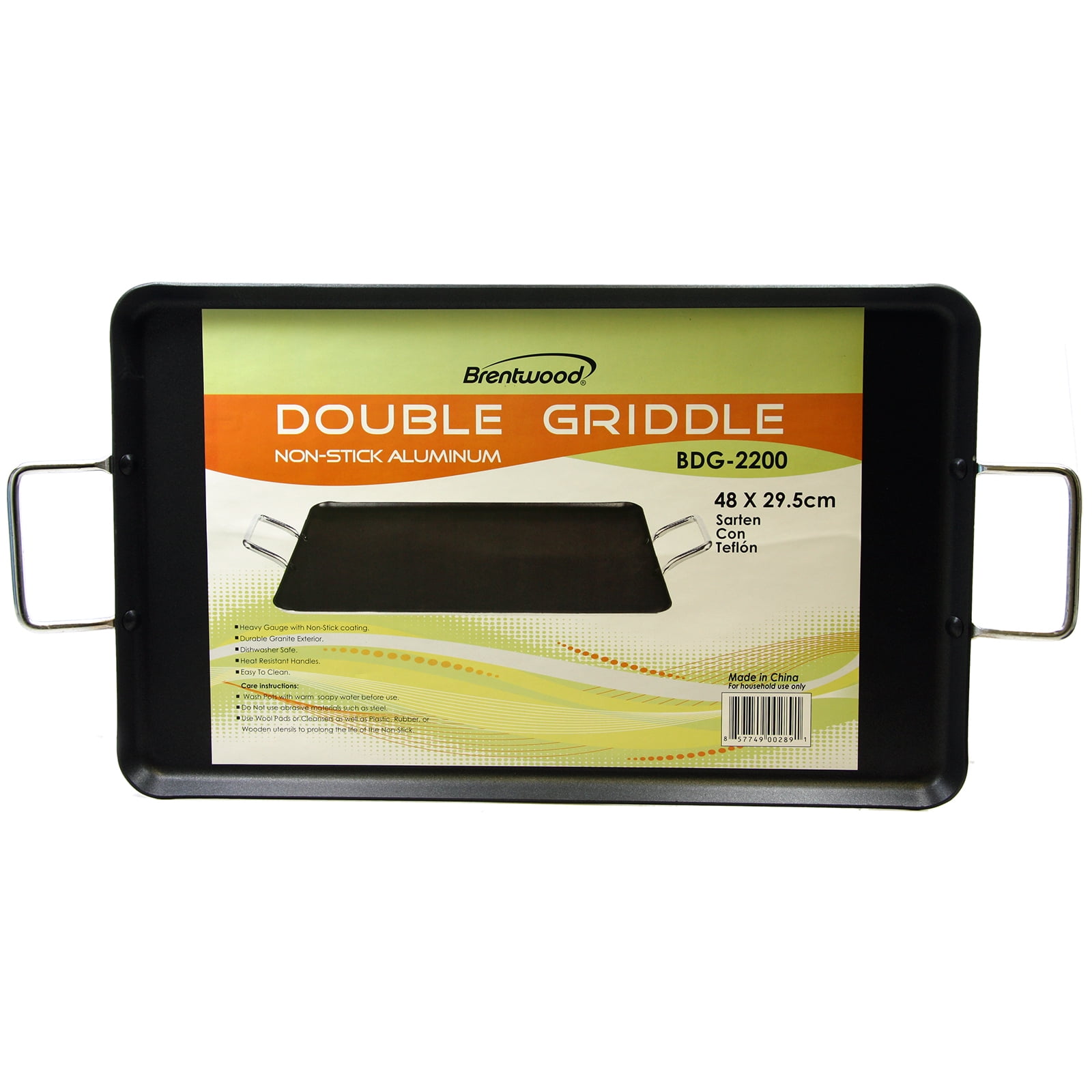 Brentwood 19" Nonstick Aluminum Double Griddle Pan