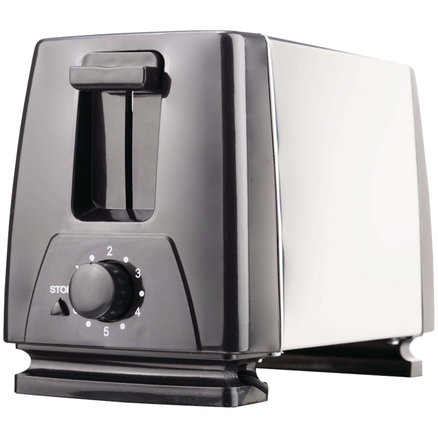 Brentwood 2-Slice Toaster, Black/Silver, Extra-Wide Slots