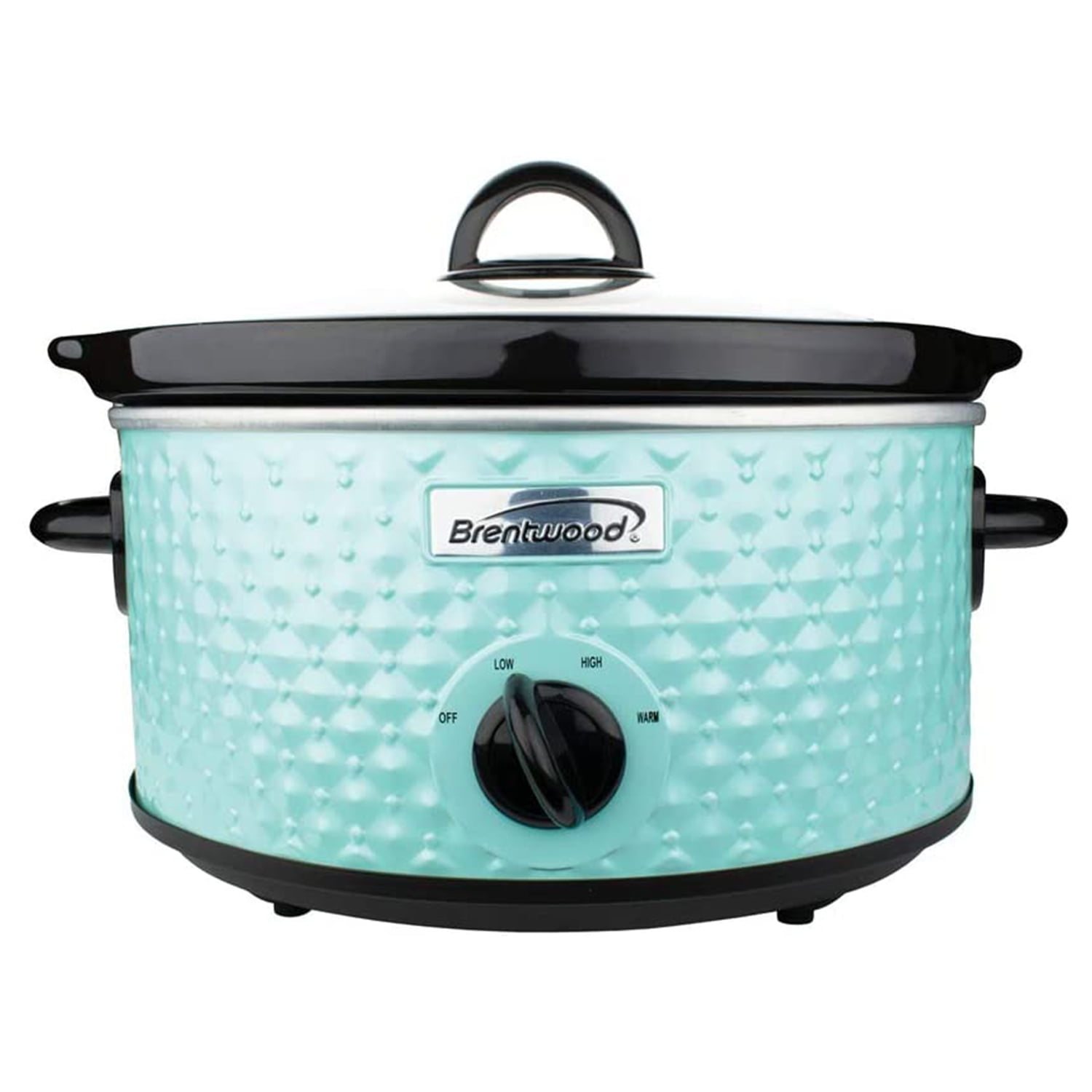 Brentwood Appliances Scallop 4.5 Qt. Blue Slow Cooker with Tempered Glass  Lid SC-140BL - The Home Depot