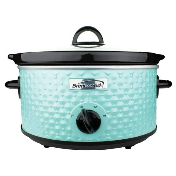 Brentwood 3.5-Quart Diamond-Pattern Slow Cooker (Blue)