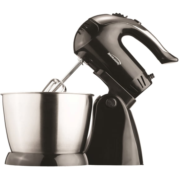 Brentwood 3 qt Stand Mixer, Black with Bowl