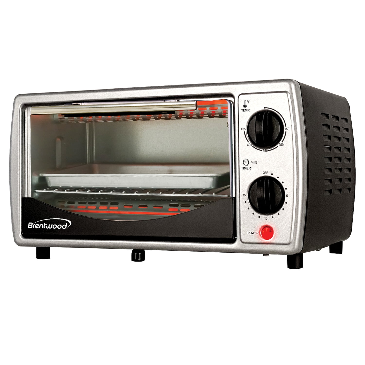Brentwood 4-Slice Toaster Oven (Black), TS-345BPT