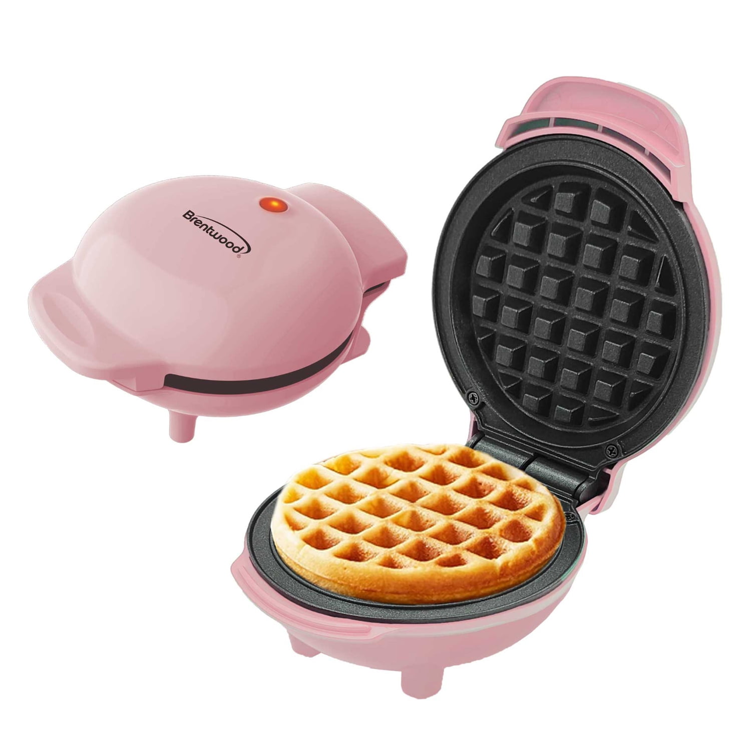 Brentwood 400-Watt 5-In. Non-Stick Mini Waffle Maker (Pink), TS-2141PK