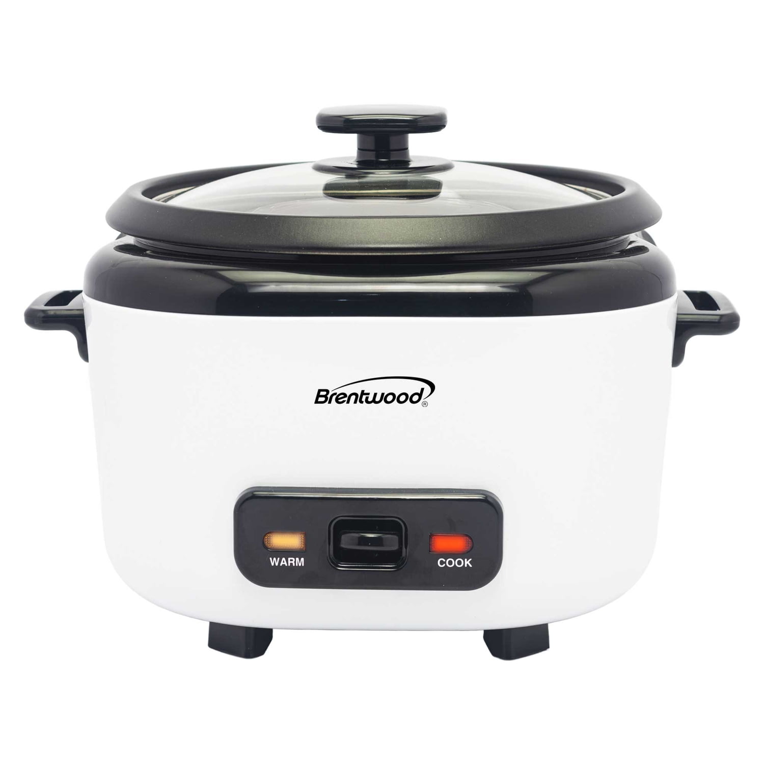 Brentwood 5-Cups Uncooked/10-Cups Cooked Electric Rice Cooker with Measuring Cup and Spatula, White, RC-5010W