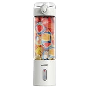 Brentwood 17-Oz. 50-Watt Portable Battery-Operated USB-Chargeable Glass Blender, White