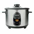 thumbnail image 1 of Brentwood 8-Cups Uncooked 16-Cups Cooked Rice Cooker Stainless Steel - Silver, Black, 1 of 5