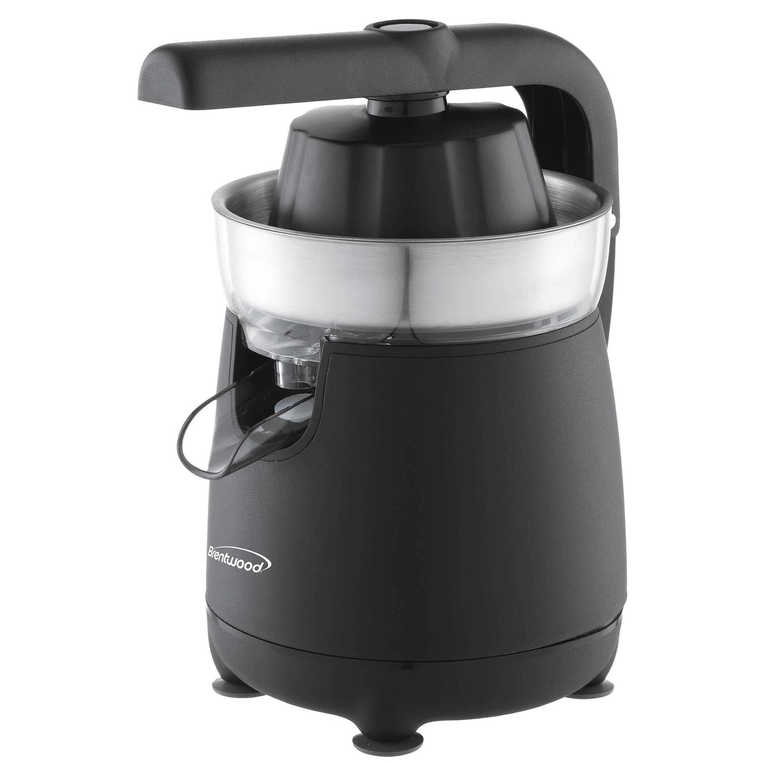 Black Stainless Steel Electric Citrus Juicer with Ergonomic Lever