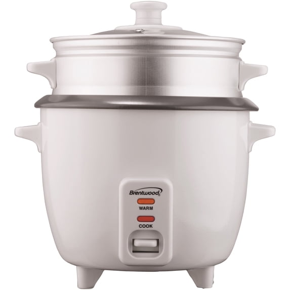 Brentwood 900-Watt 15-Cup Rice Cooker with Food Steamer