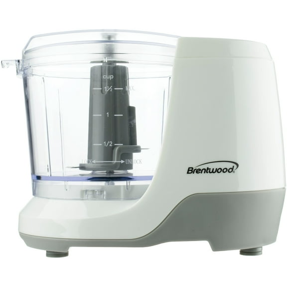 Brentwood Appliances 100-Watt 1.5 Cup Mini Food Chopper - White