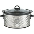 thumbnail image 1 of Brentwood Scallop Pattern 4.5 Quart Slow Cooker in Stainless Steel, 1 of 8