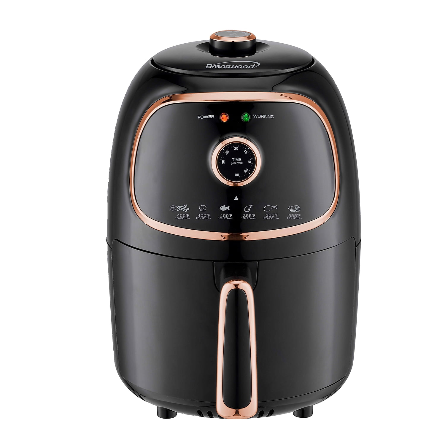 Btwd 2 Quart Small Electric Air Fryer in Blue with Timer and Temperature  Control