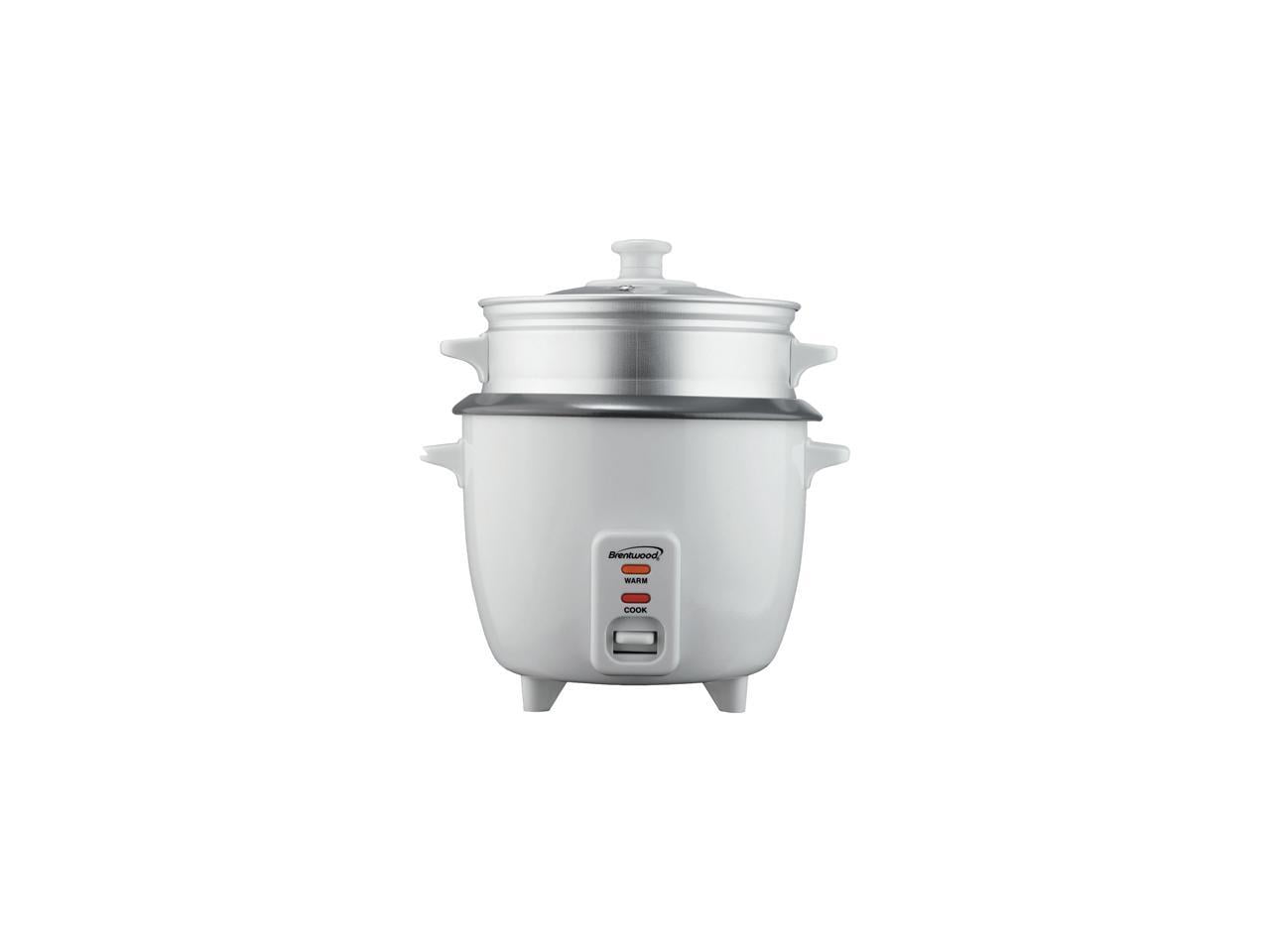 Brentwood 8 Cup Rice Cooker With Steamer Silver - Office Depot