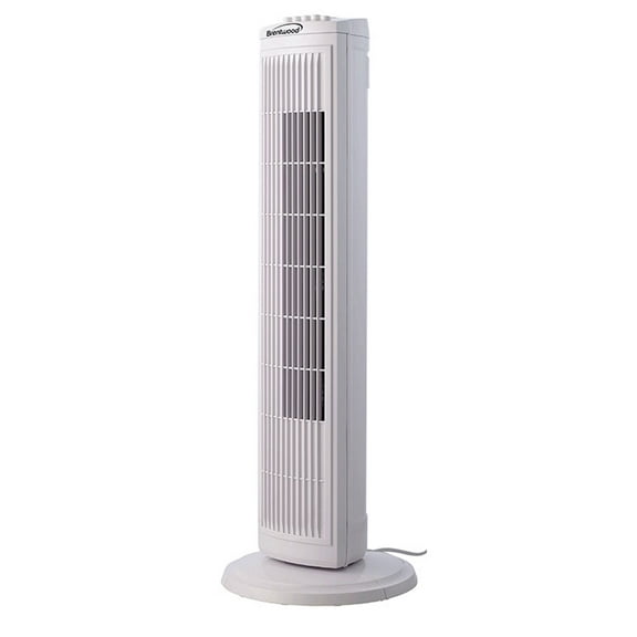 Brentwood Appliances New F-30TW 3-Speed 30in. Tall and 10.25 Length Oscillating Tower Fan - White