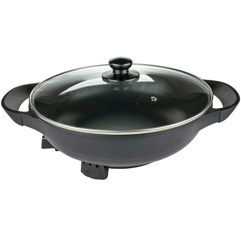 brentwood 12-in L x 11-in W 1400-Watt Non-stick Electric Skillet in the Electric  Skillets department at