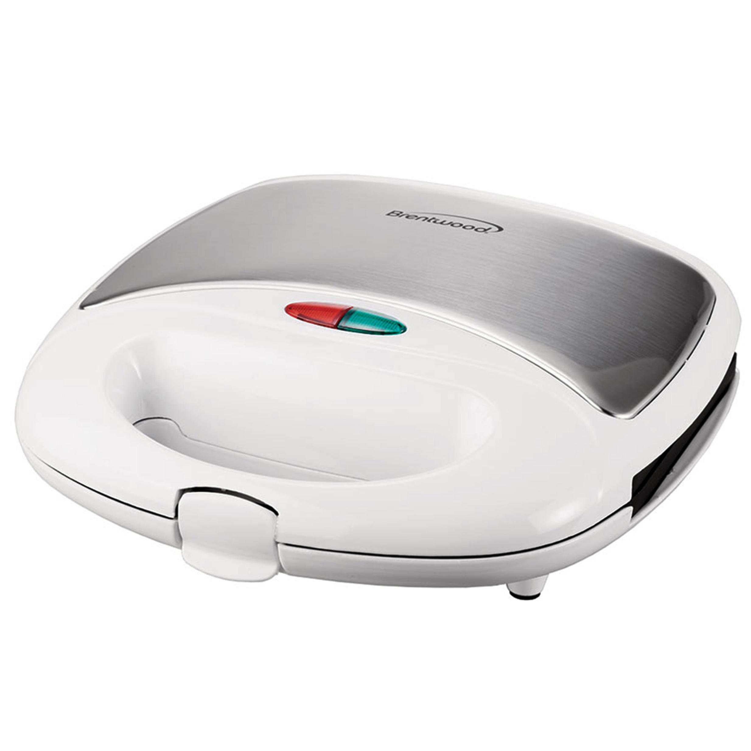 Brentwood Appliances TS-240W Nonstick Compact Dual Sandwich Maker (White) - image 1 of 3