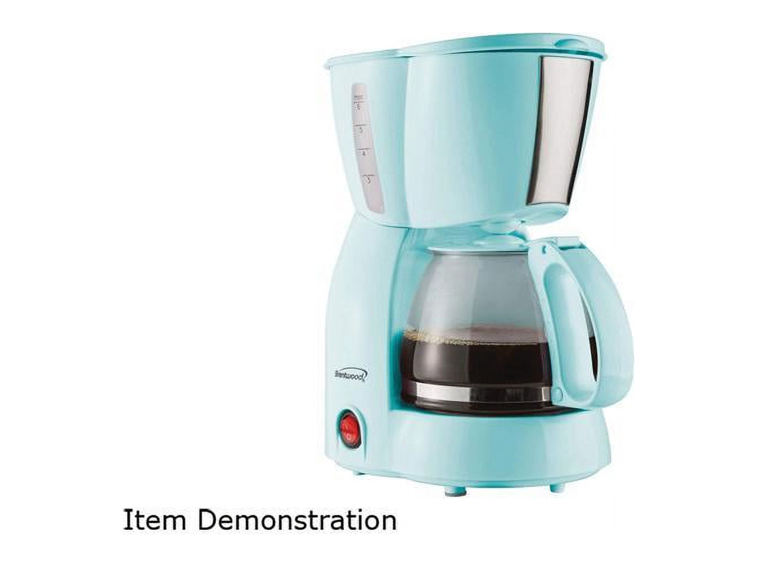 Brentwood Blue Finish 4-Cup 650W Coffee Maker