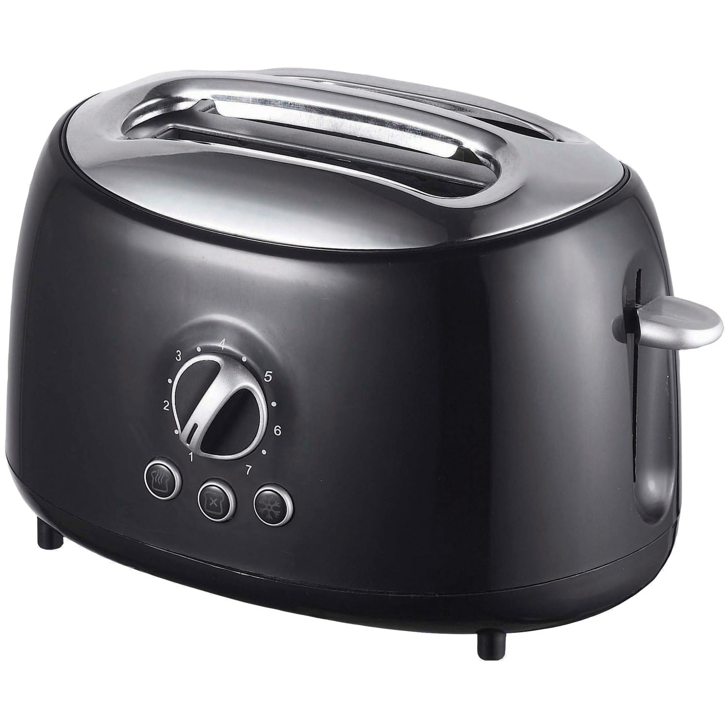 Brentwood Cool Touch 2-Slice Extra Wide Slot Retro Toaster in Black