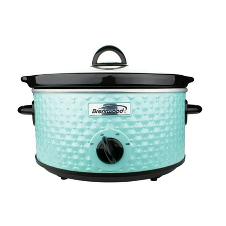 Brentwood Diamond-Pattern 3.5 qt Slow Cooker, Blue