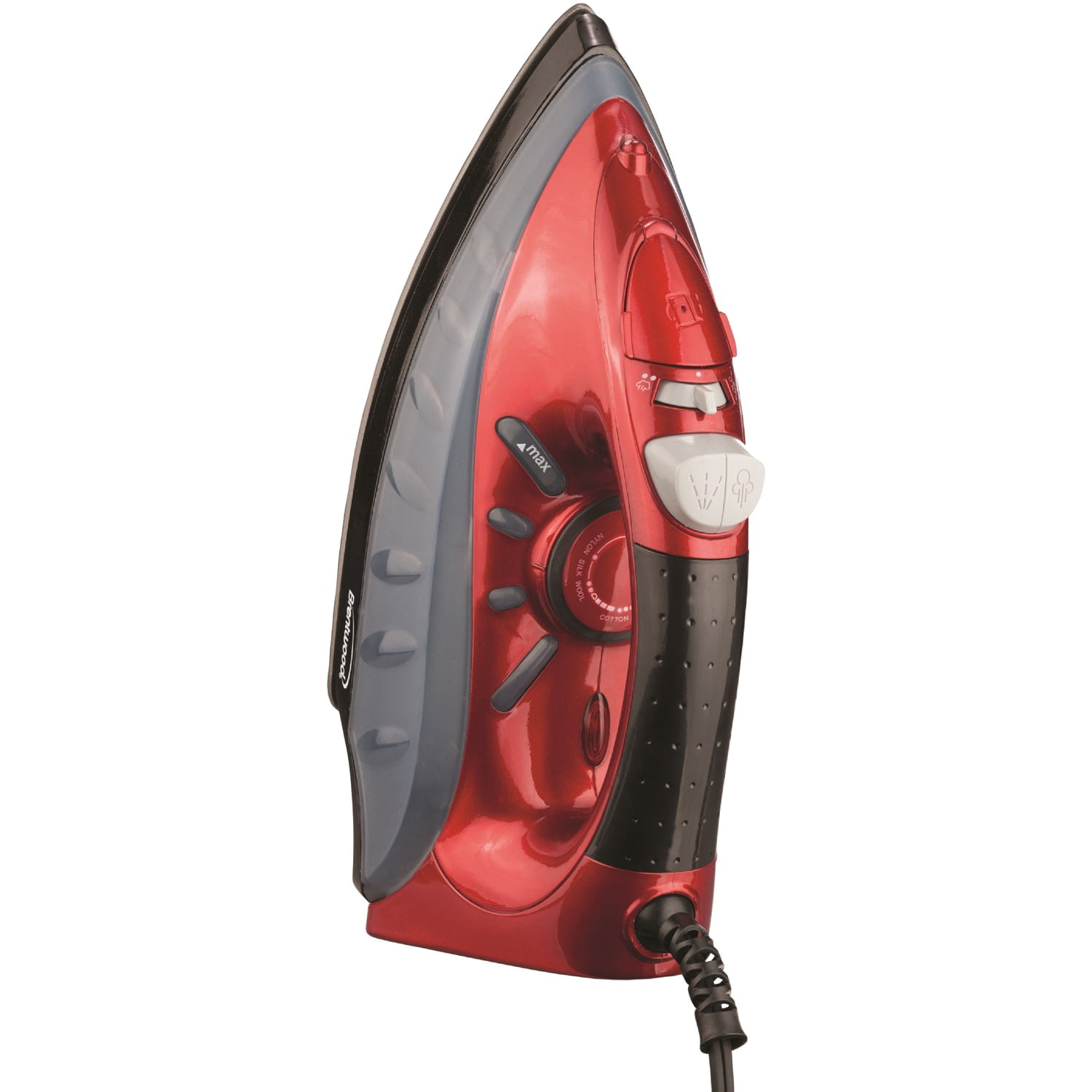 Brentwood Full-Size Nonstick Steam Iron, Red