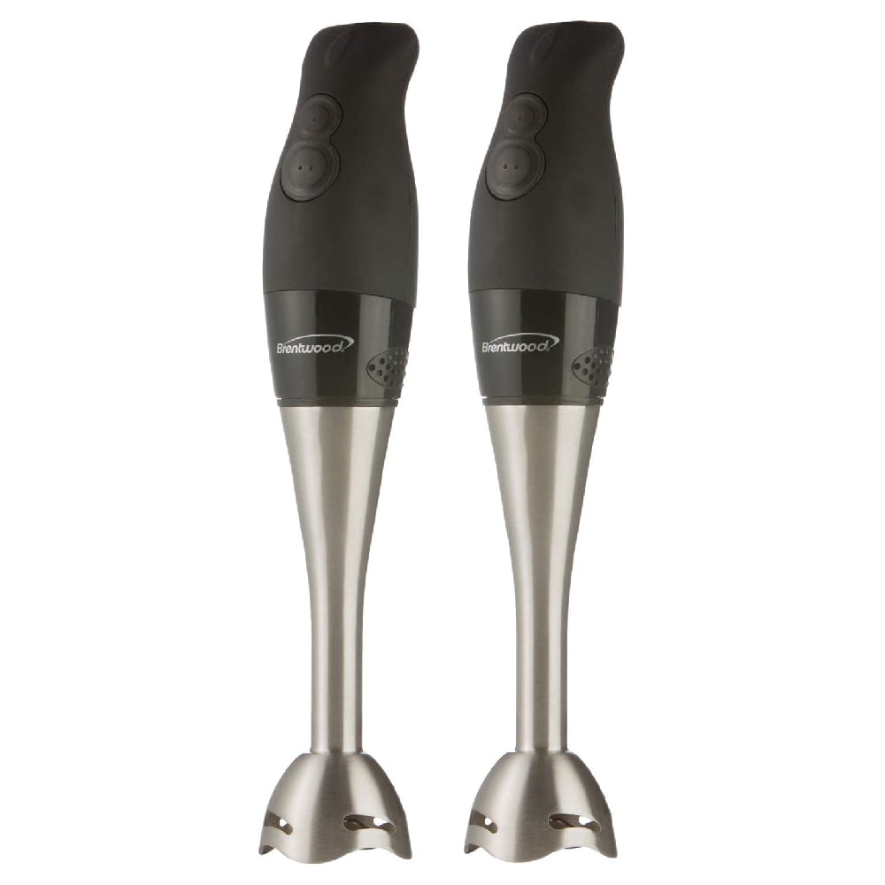 Brentwood Hand Blender 2 Speed 200 W Silver Black, 2 Pack