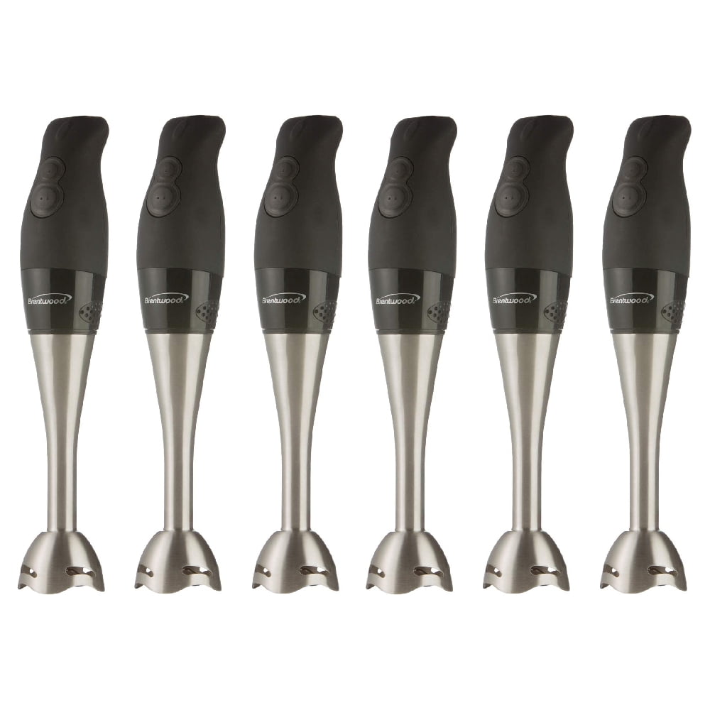 Brentwood Hand Blender 2 Speed 200 W Silver Black, 6 Pack