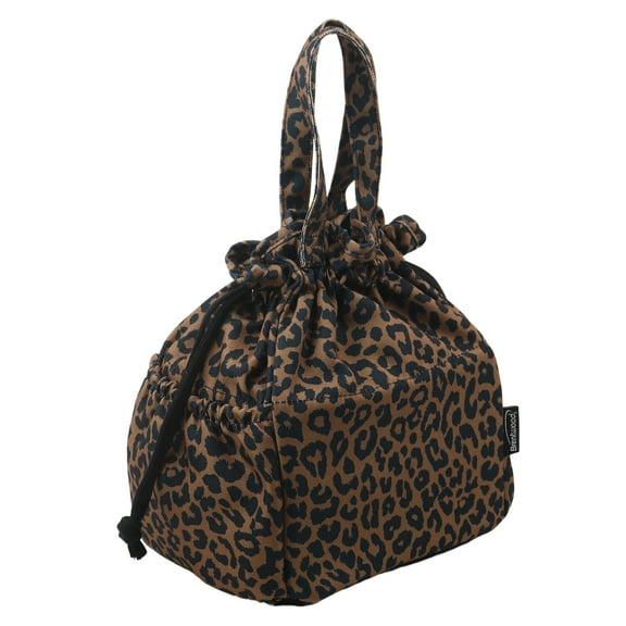 Brentwood Insulated Canvas Lunch Tote Cooler Bag for Women, 12-Can Capacity, with 2 Side Pockets, CB-2025L (Leopard Brown), CB-2025LBR