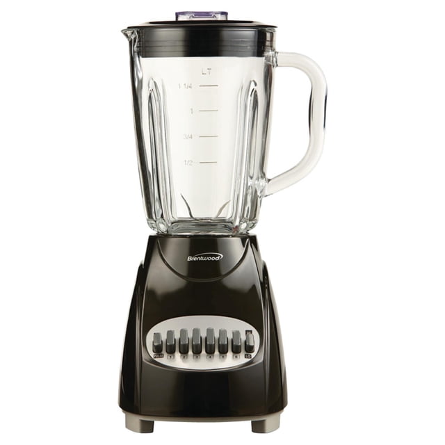 Brentwood JB-920B 12-Speed plus Pulse Blender with Glass Jar, Black