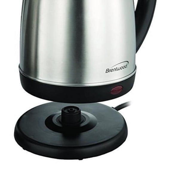 Brentwood KT-1780 Stainless Steel Electric Cordless Tea Kettle, 1.5 L, Silver