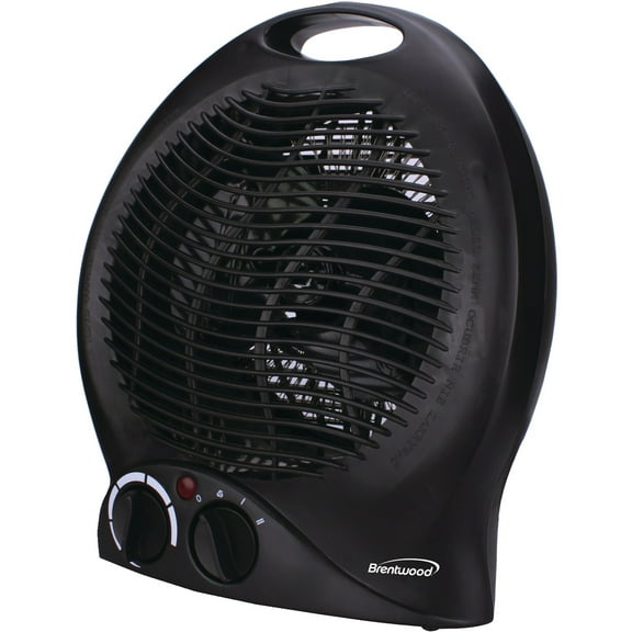 Brentwood Kool Zone 1,500-Watt-Max Portable Electric Space Heater and Fan, Black, H-F301BK