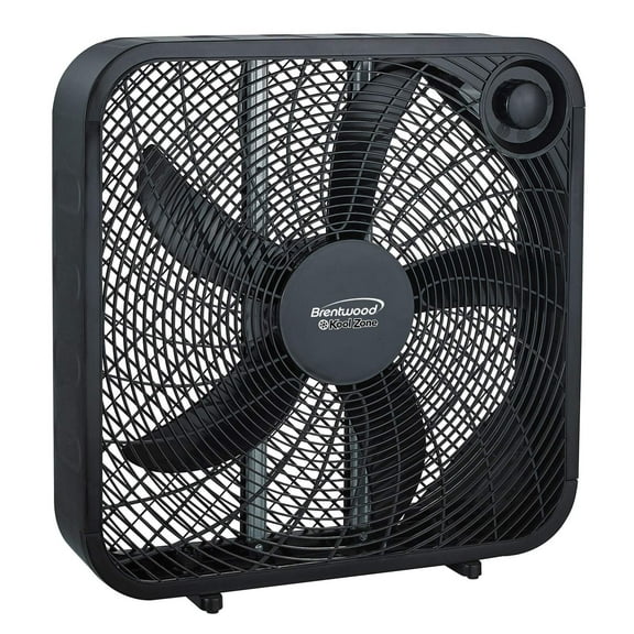 Brentwood Kool Zone  20 inch Box Fan, Black
