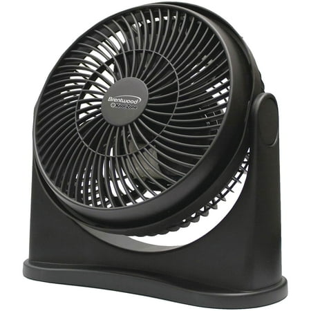 Brentwood Kool Zone 8-Inch Electric Table Fan, Compact Cooling Fan with Powerful Airflow, Adjustable Tilt Head, Quiet Operation, Portable Desktop & Home Use Fan for Bedroom, Office & Living Room