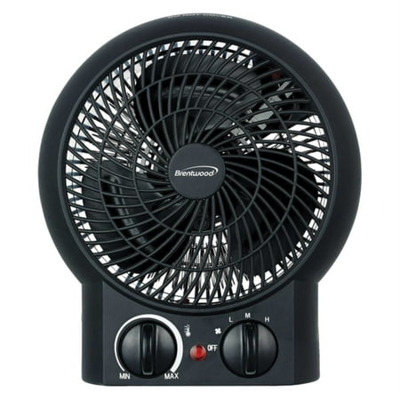 Brentwood Kool Zone H-F304BK H-F304BK 3-Speed 1,500-Watt-Max Portable Electric Space Heater and Fan